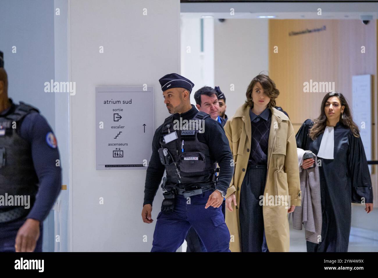 Paris, France. 09th Dec, 2024. French actress Adele Haenel at the trial ...