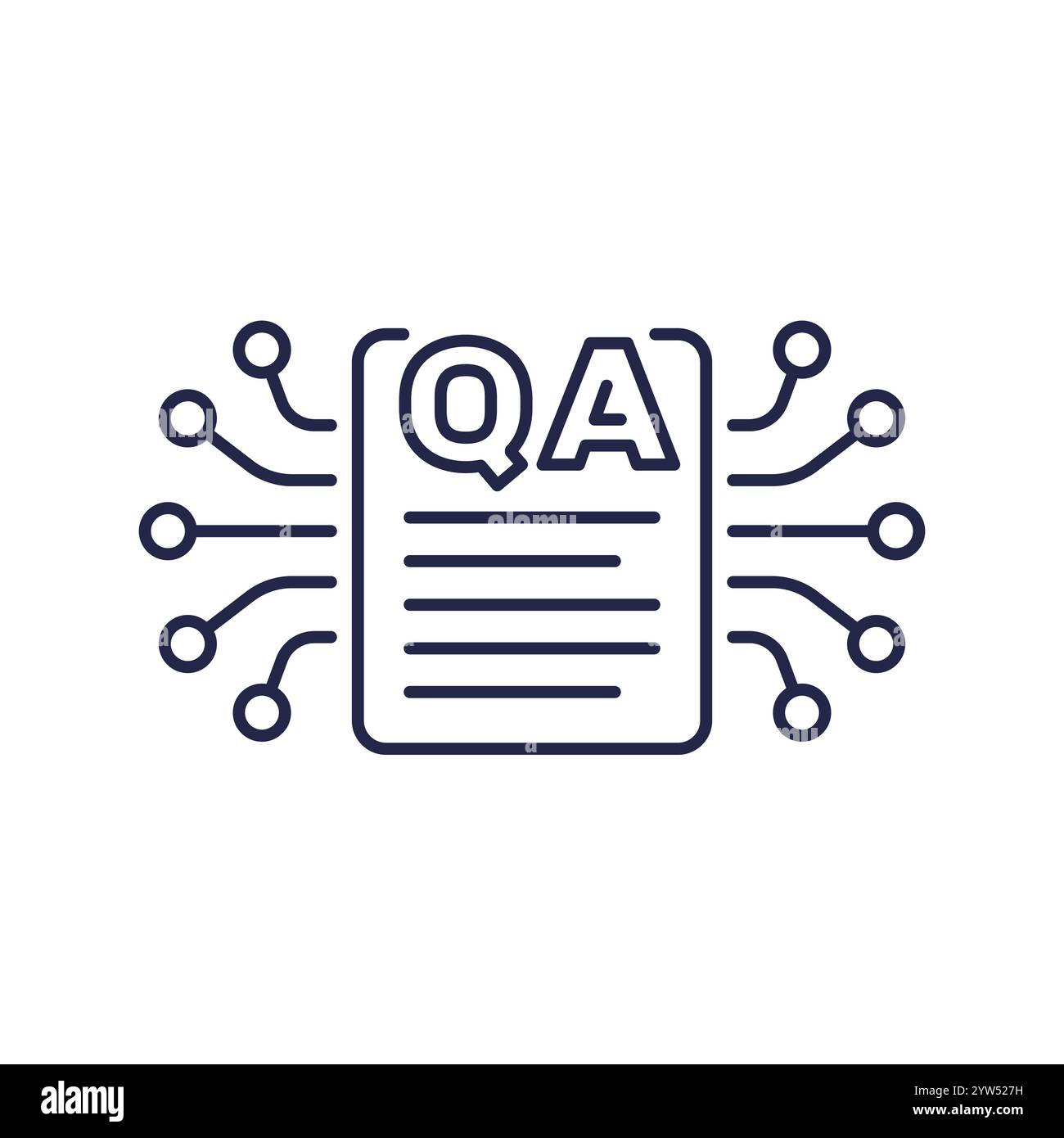 QA icon, Quality Assurance line vector Stock Vector Image & Art - Alamy