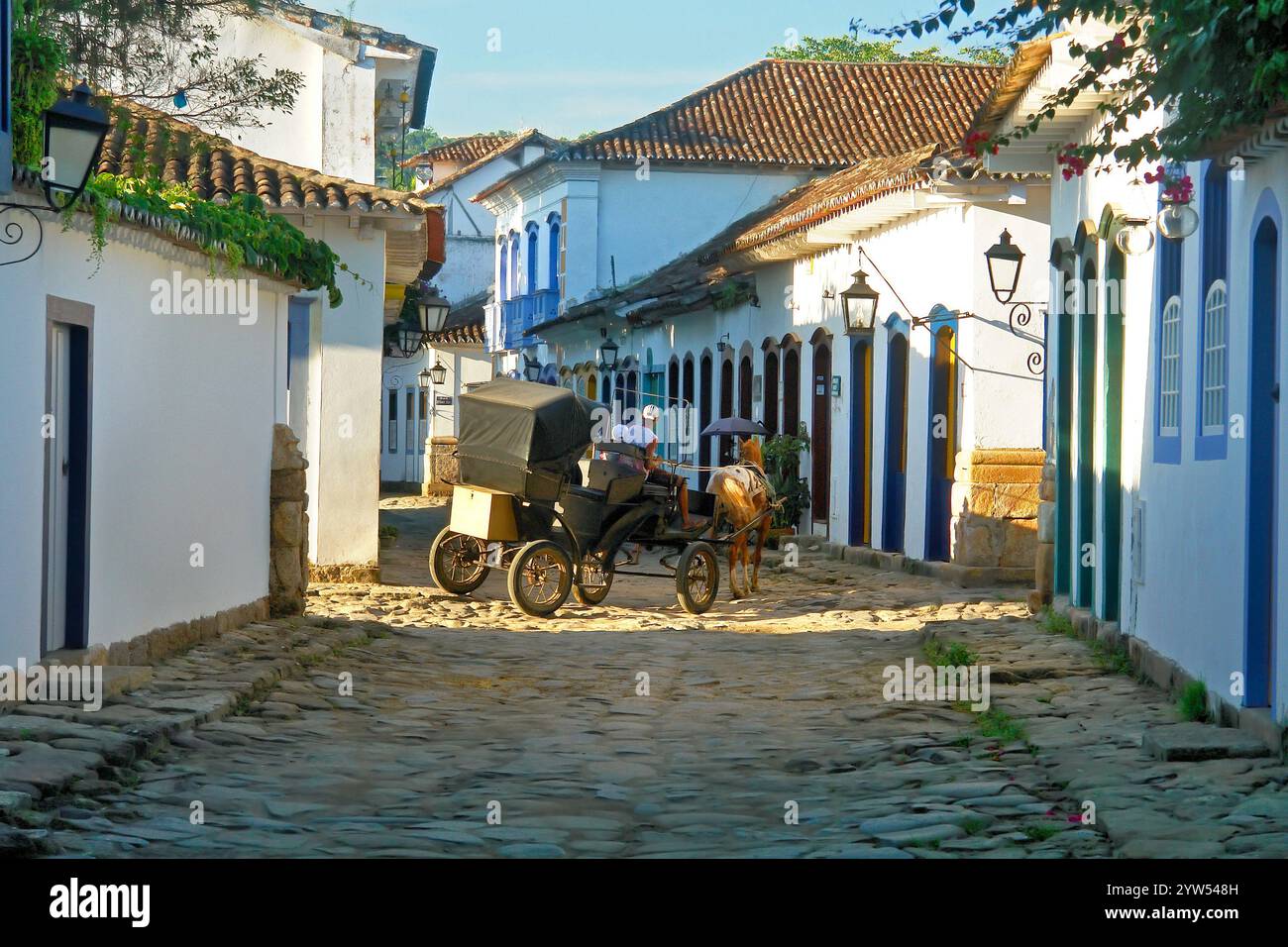 Old Streets in Paraty or Parati - well preserved Portuguese colonial ...