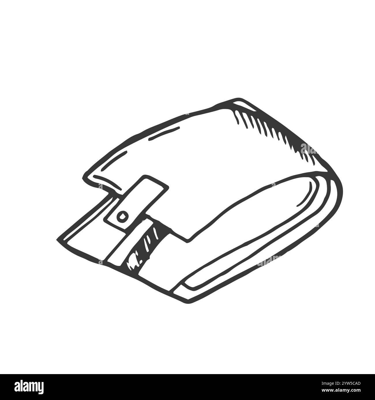 Money wallet doodle. Wallet dollar hand drawn sketch style icon. Profit, money safe doodle drawn concept. Stock Vector