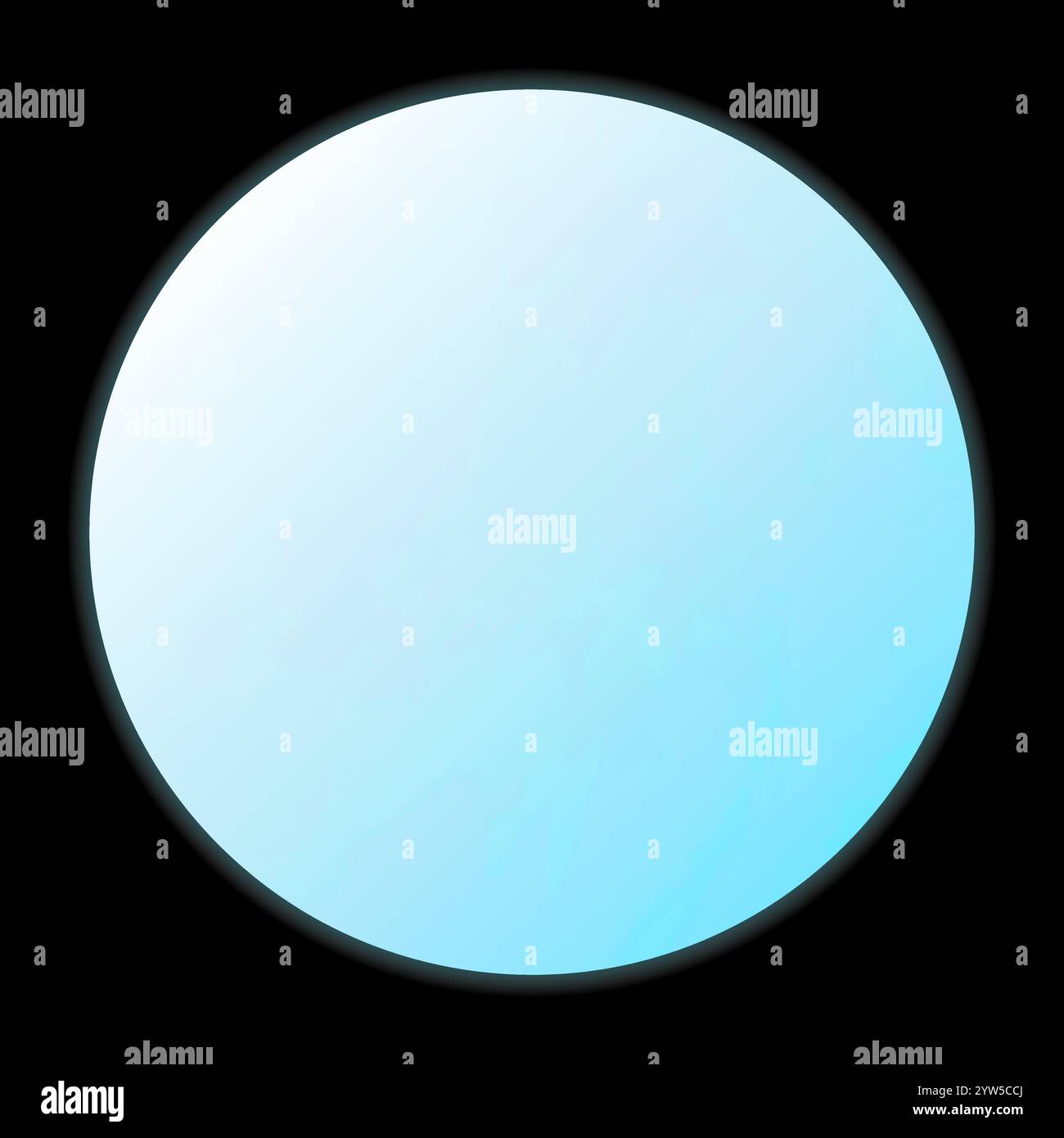Planet Uranus Isolated on Black Background Stock Vector