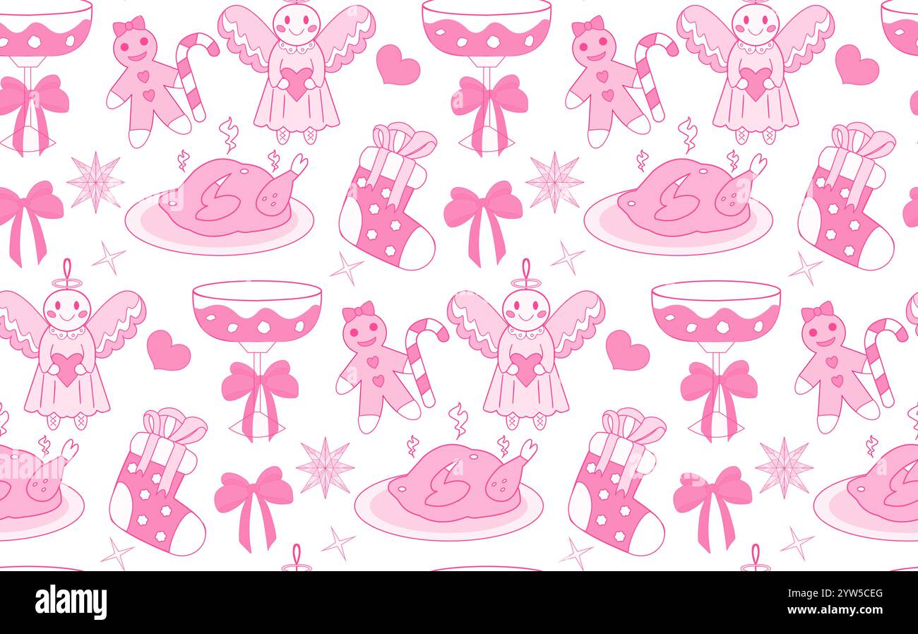 Christmas seamless pattern vector illustration Stock Vector Image & Art ...
