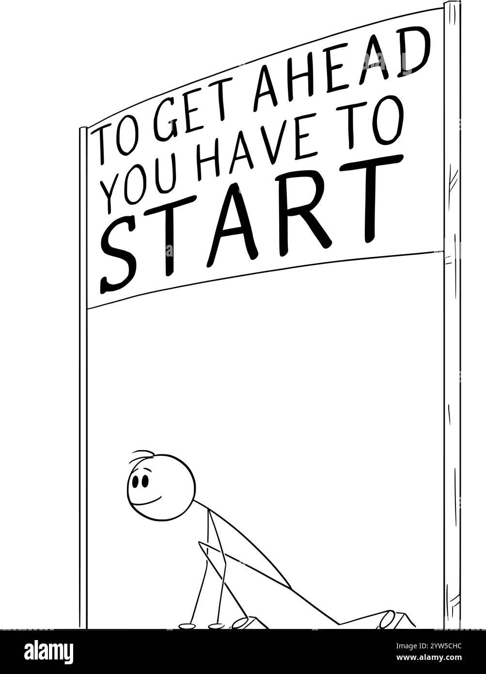 Motivation To Start The Business Or Career Vector Cartoon Stick Motivation To Start The Business Or Career Vector Cartoon Stick Figure Or Character Illustration 2YW5CHC