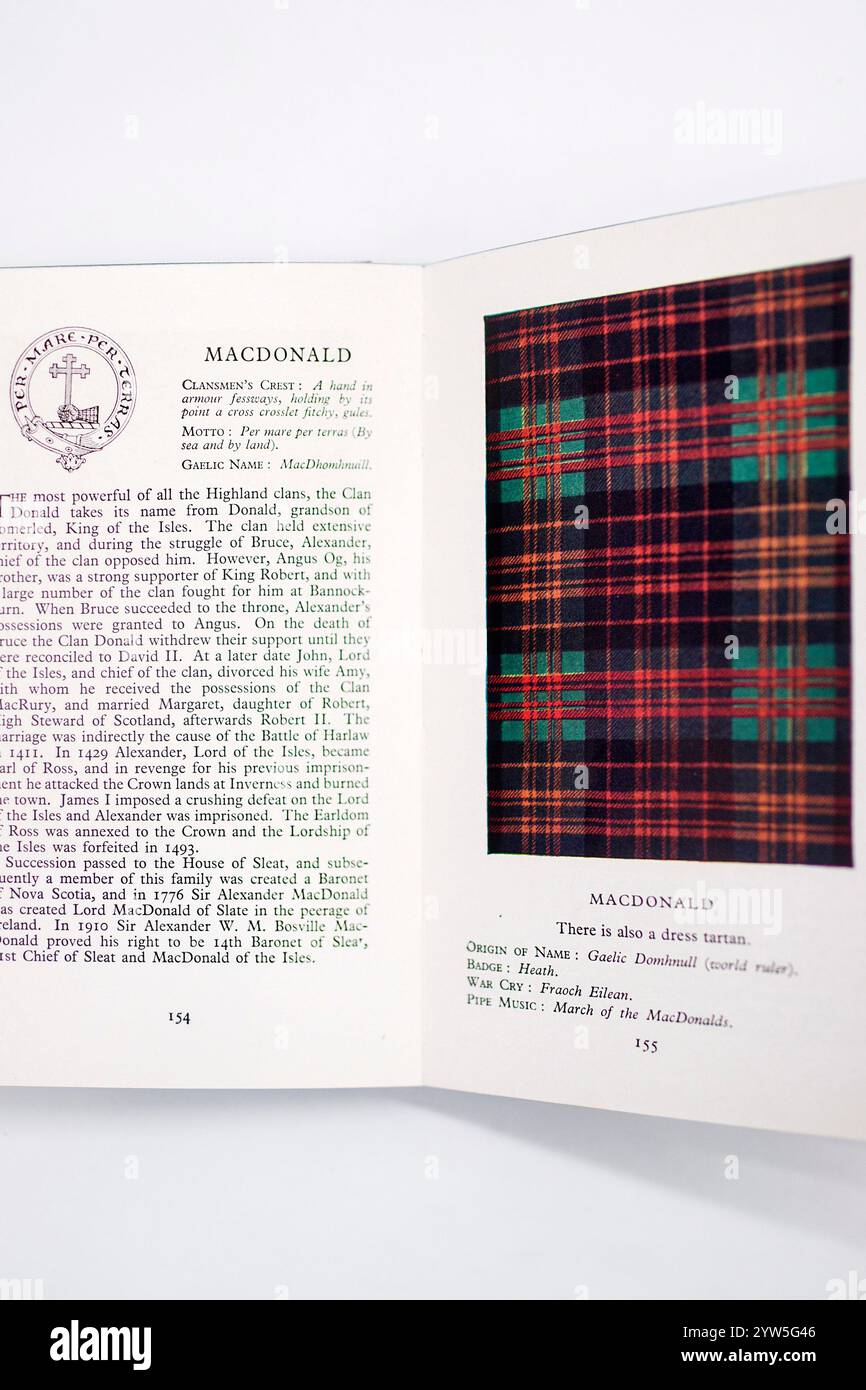 Scottish Mcdonald Clan Tartan Crest A Hand In Armour Fessway Scottish Mcdonald Clan Tartan Crest A Hand In Armour Fessway