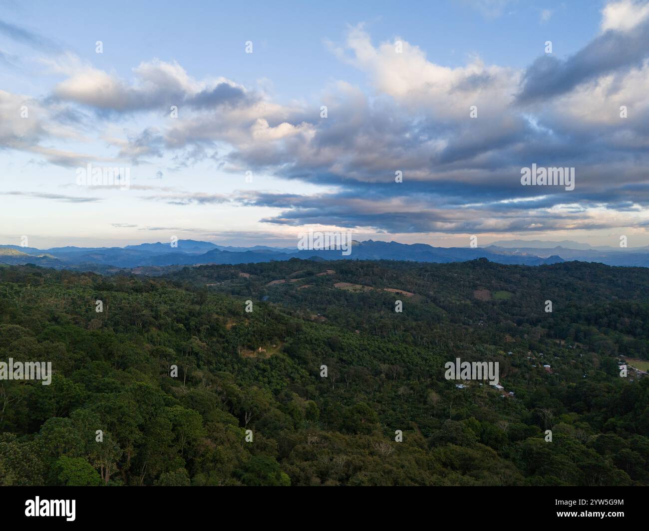 Top view of green mountains hi-res stock photography and images - Alamy