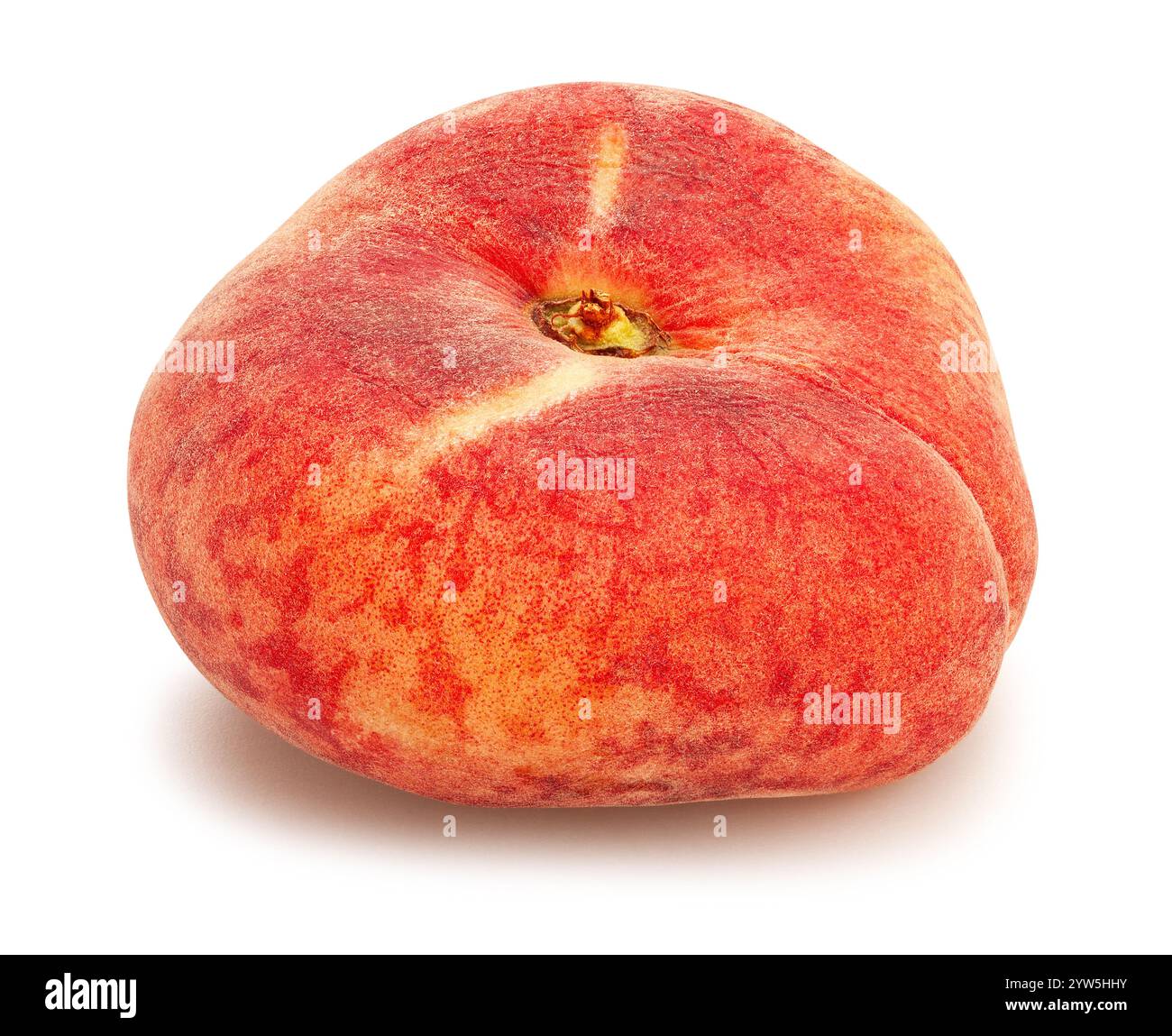 flat peach path isolated on white Stock Photo