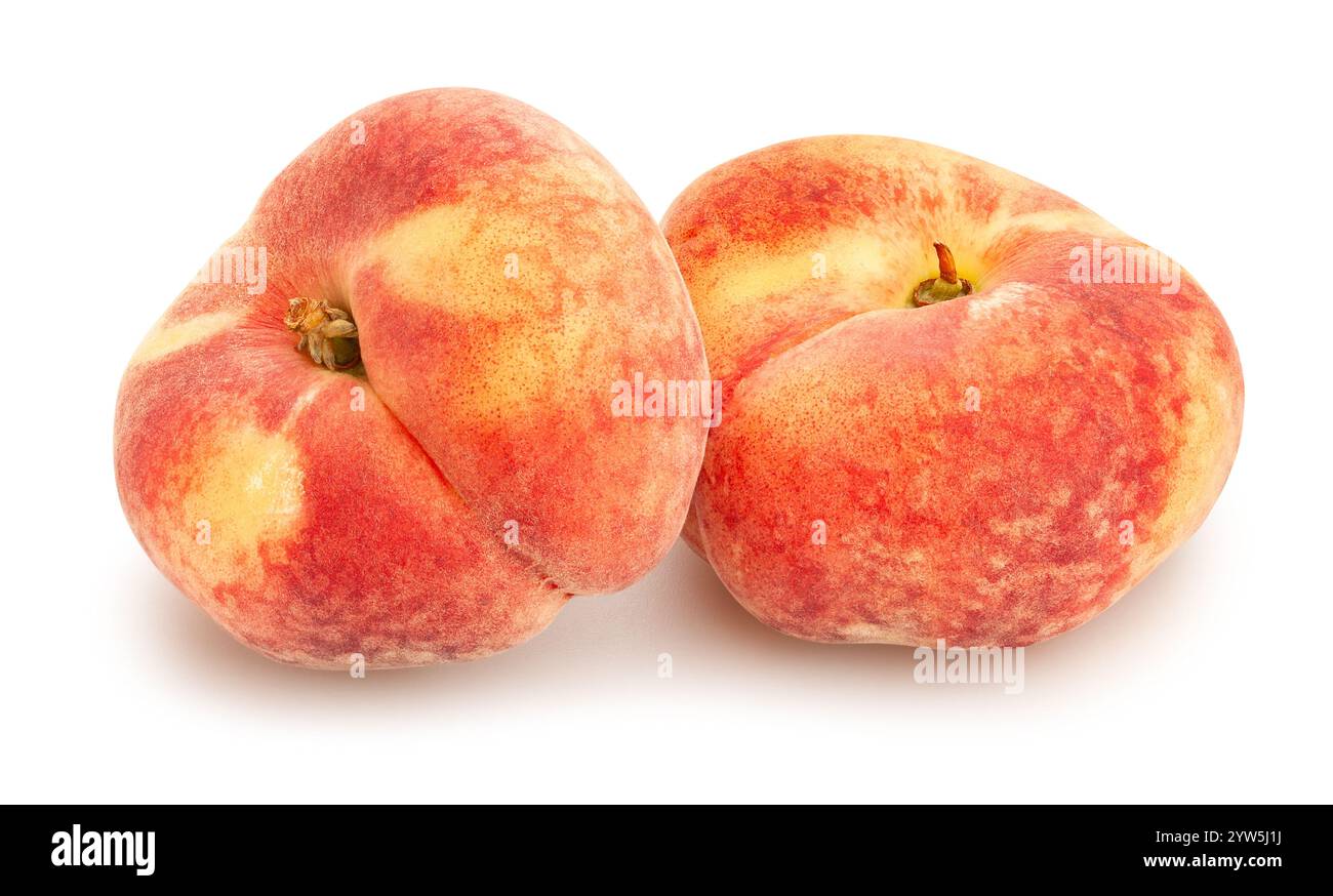 flat peach path isolated on white Stock Photo