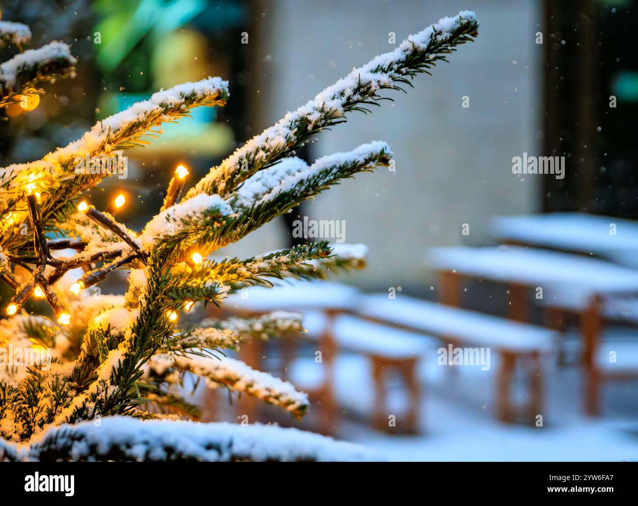 Magical Winter Wonderland Scene At Zurich Christmas Market In 