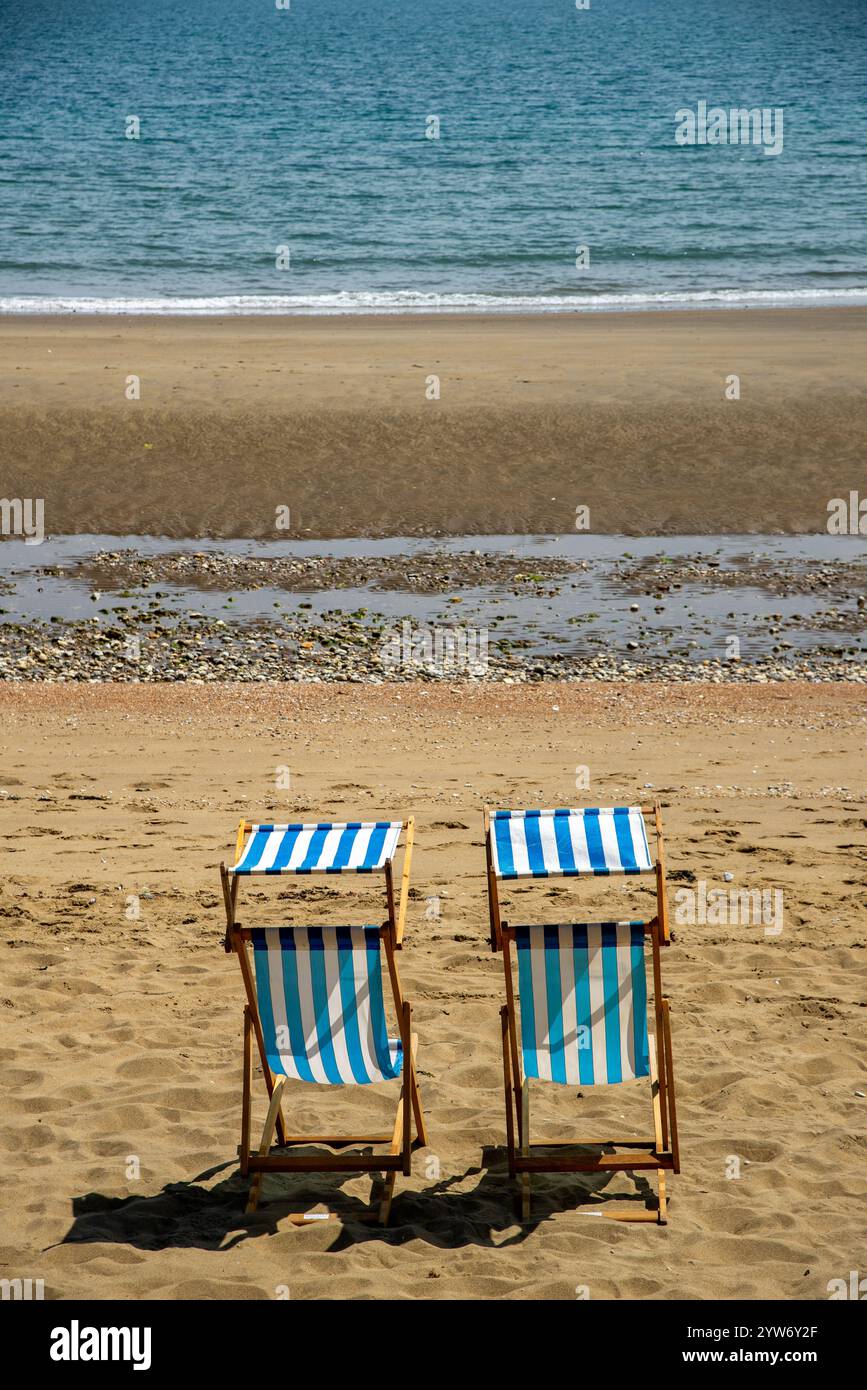 beach at Sandown, Isle of Wight Stock Photo