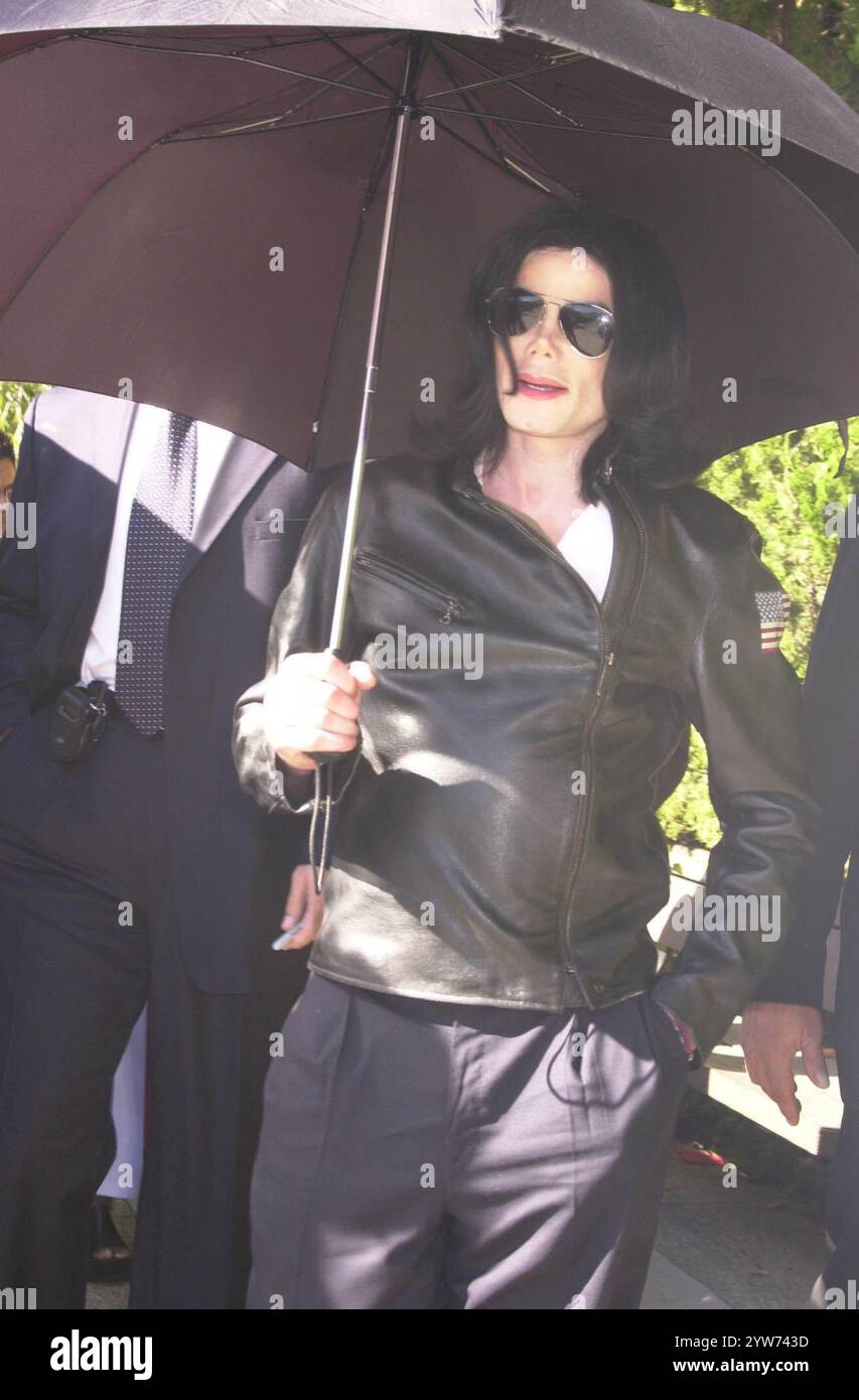 U.S. pop superstar Michael Jackson sits on a unique replica