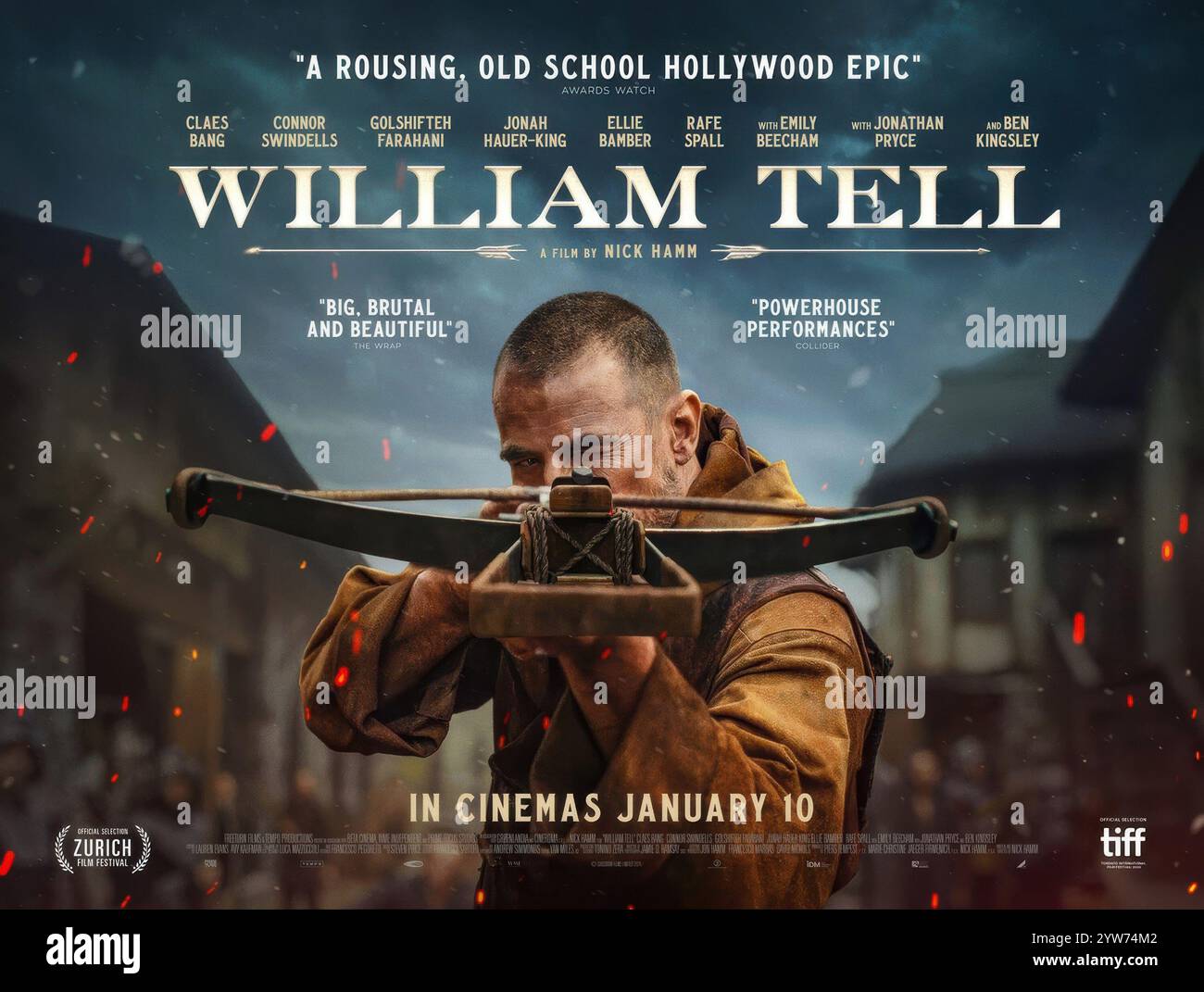 WILLIAM TELL, British poster, Claes Bang as William Tell, 2024 ...