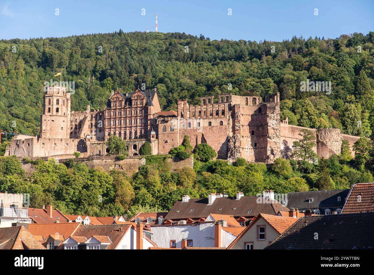 City view of Heidelberg Castle, Germany, 20 Aug 2022 Stock Photo