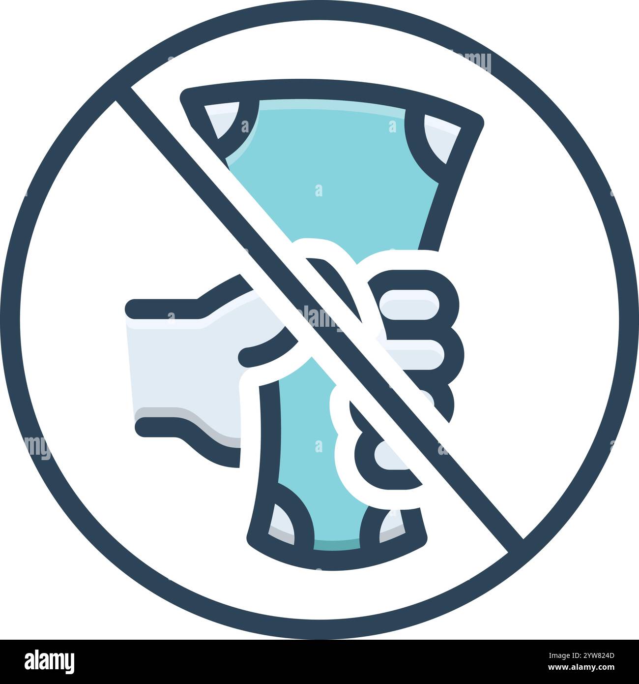 Icon for stop, bribe Stock Vector