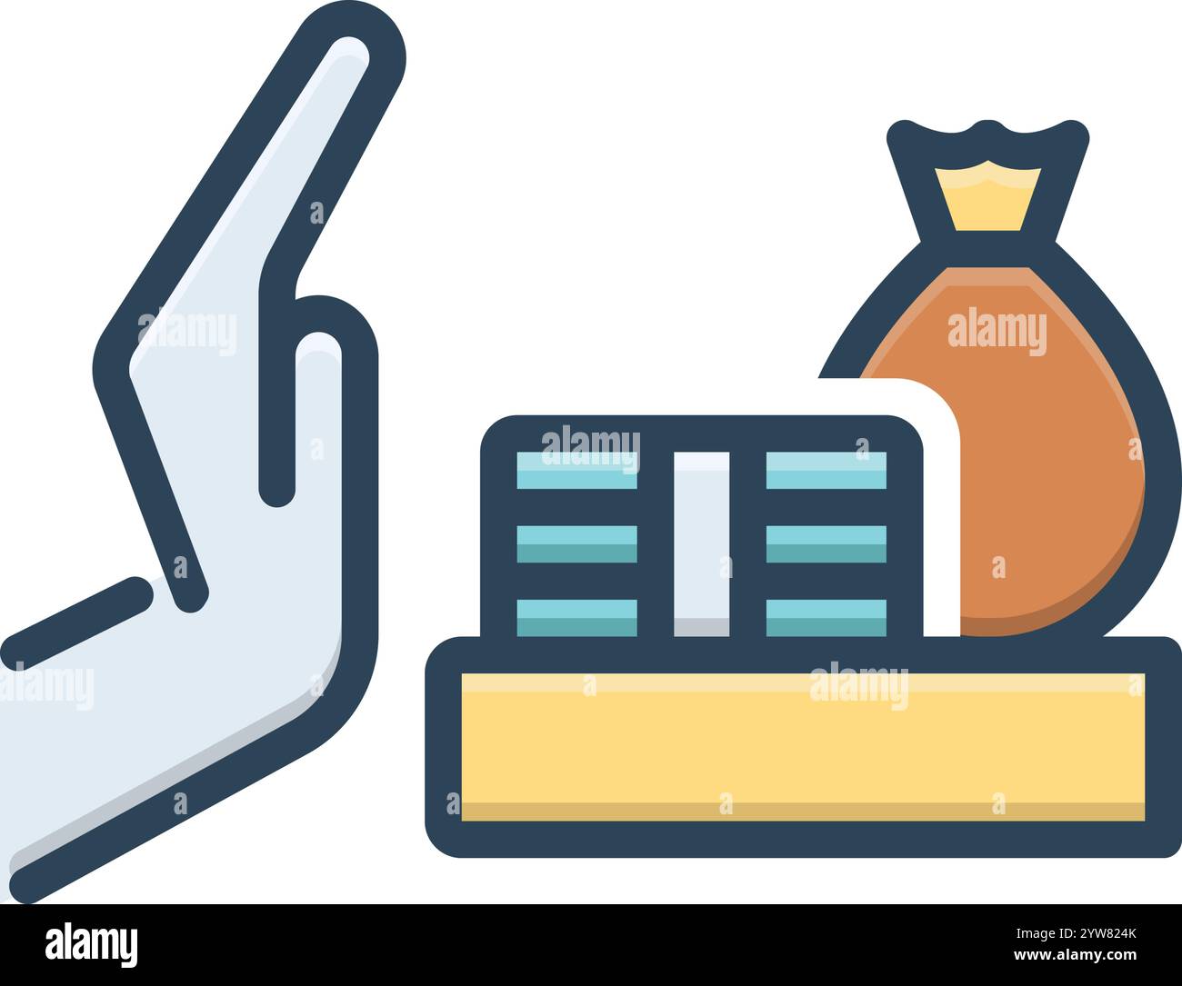 Icon for refuse, money bag Stock Vector Image & Art - Alamy