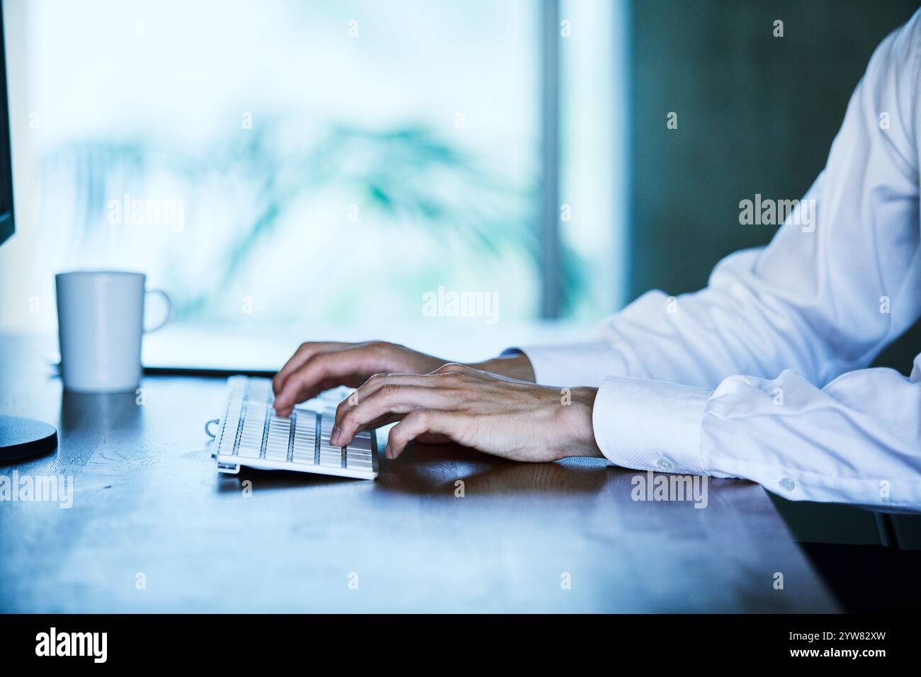 Businessmen working in an office Stock Photo