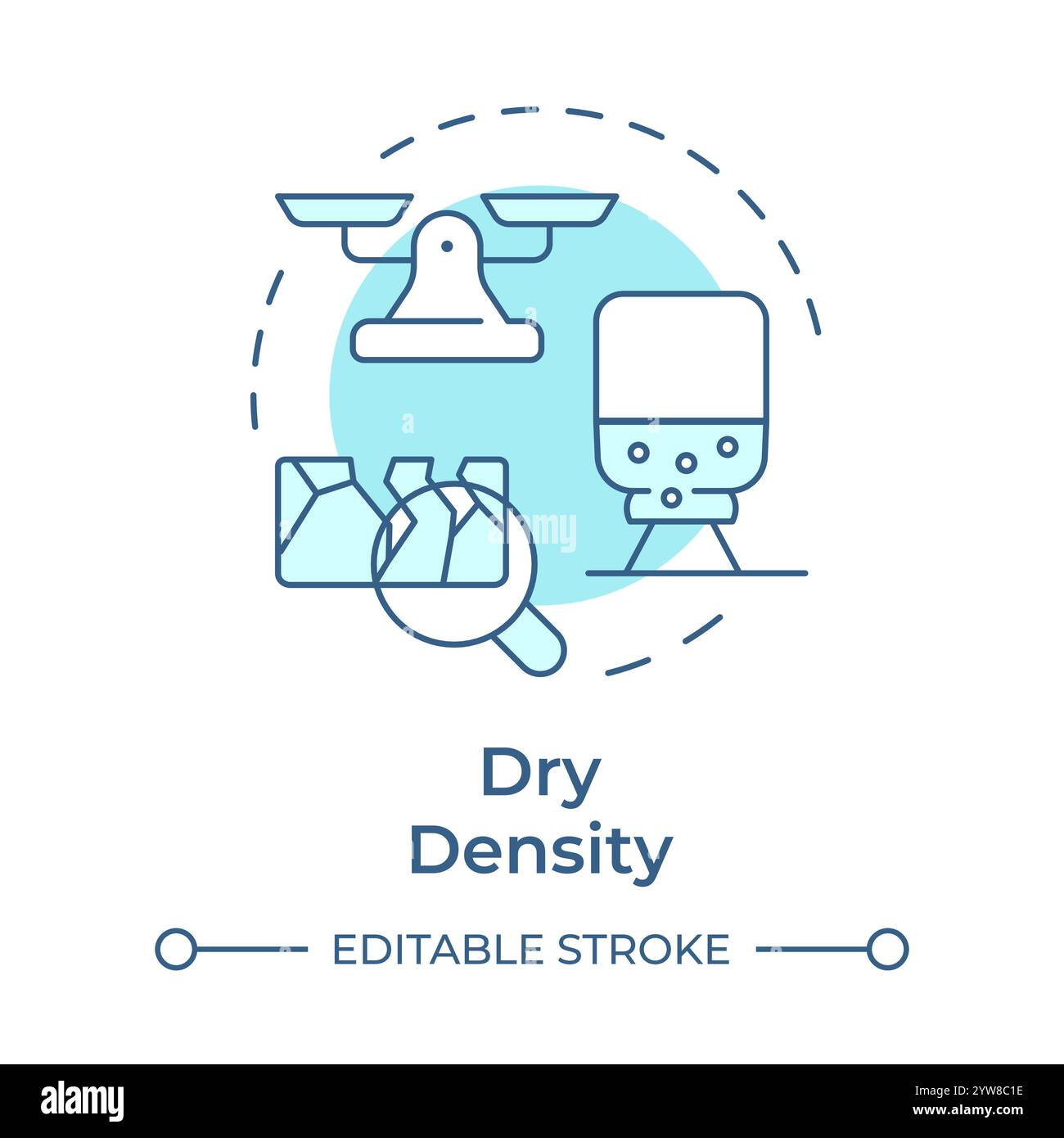 Dry density test soft blue concept icon Stock Vector Image & Art - Alamy