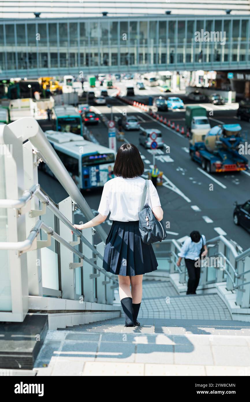 High school girls walking in Shibuya Stock Photo - Alamy