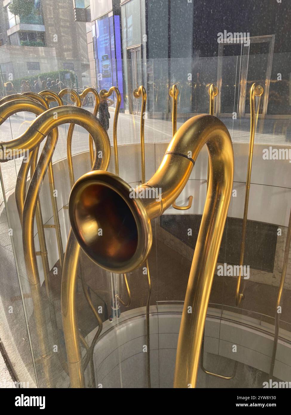 Italy, Lombardy, Milan, Gae Aulenti Square, Egg Sculture by Alberto Garutti date 2011 - Smartphone Captured Stock Image