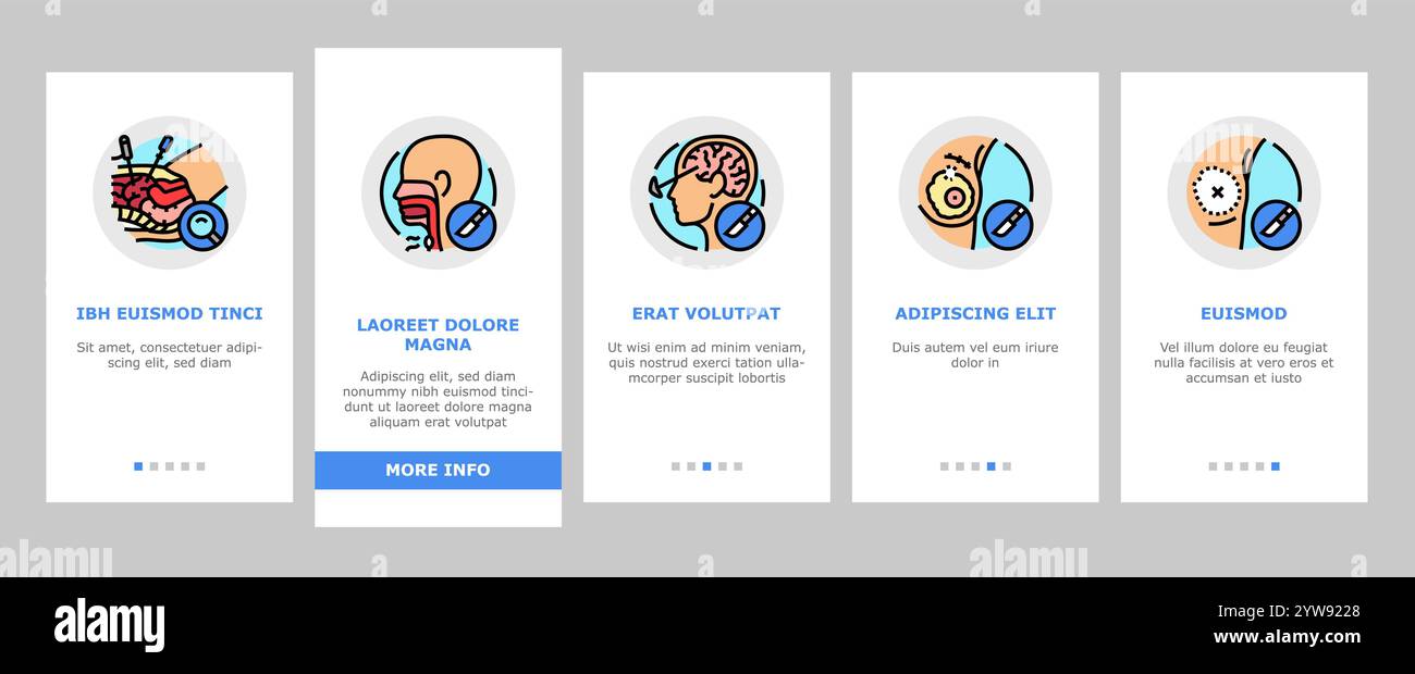 surgery hospital health onboarding icons set vector Stock Vector Image ...