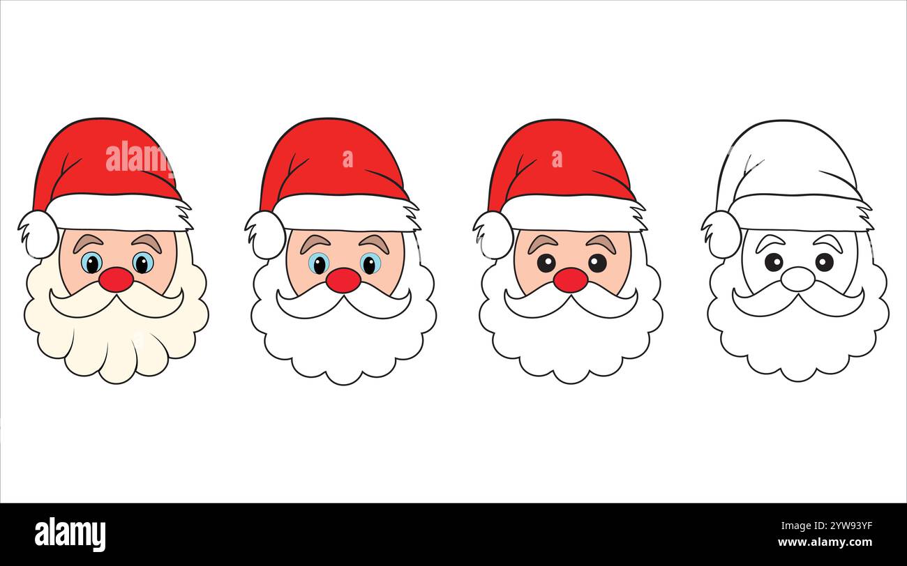 Santa Variations Senior men only Stock Vector Images - Alamy