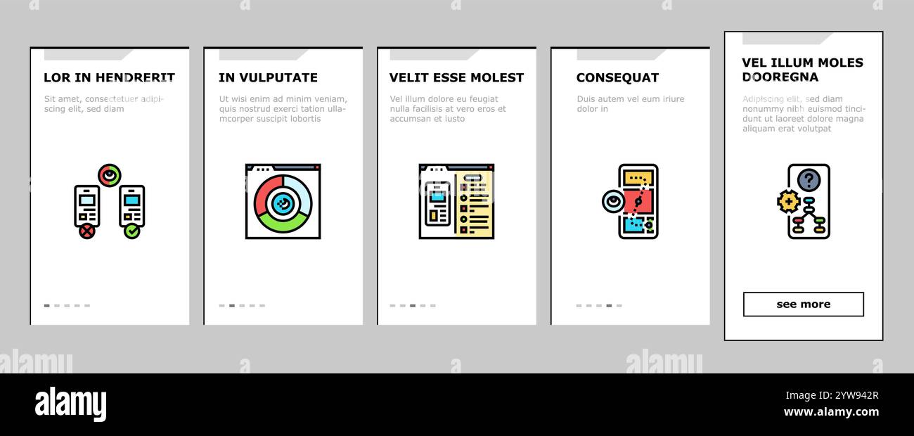 ui ux develop content research onboarding icons set vector Stock Vector ...