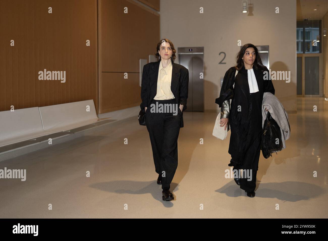 French actress Adele Haenel next to her lawyer Anouck Michelin arrives ...