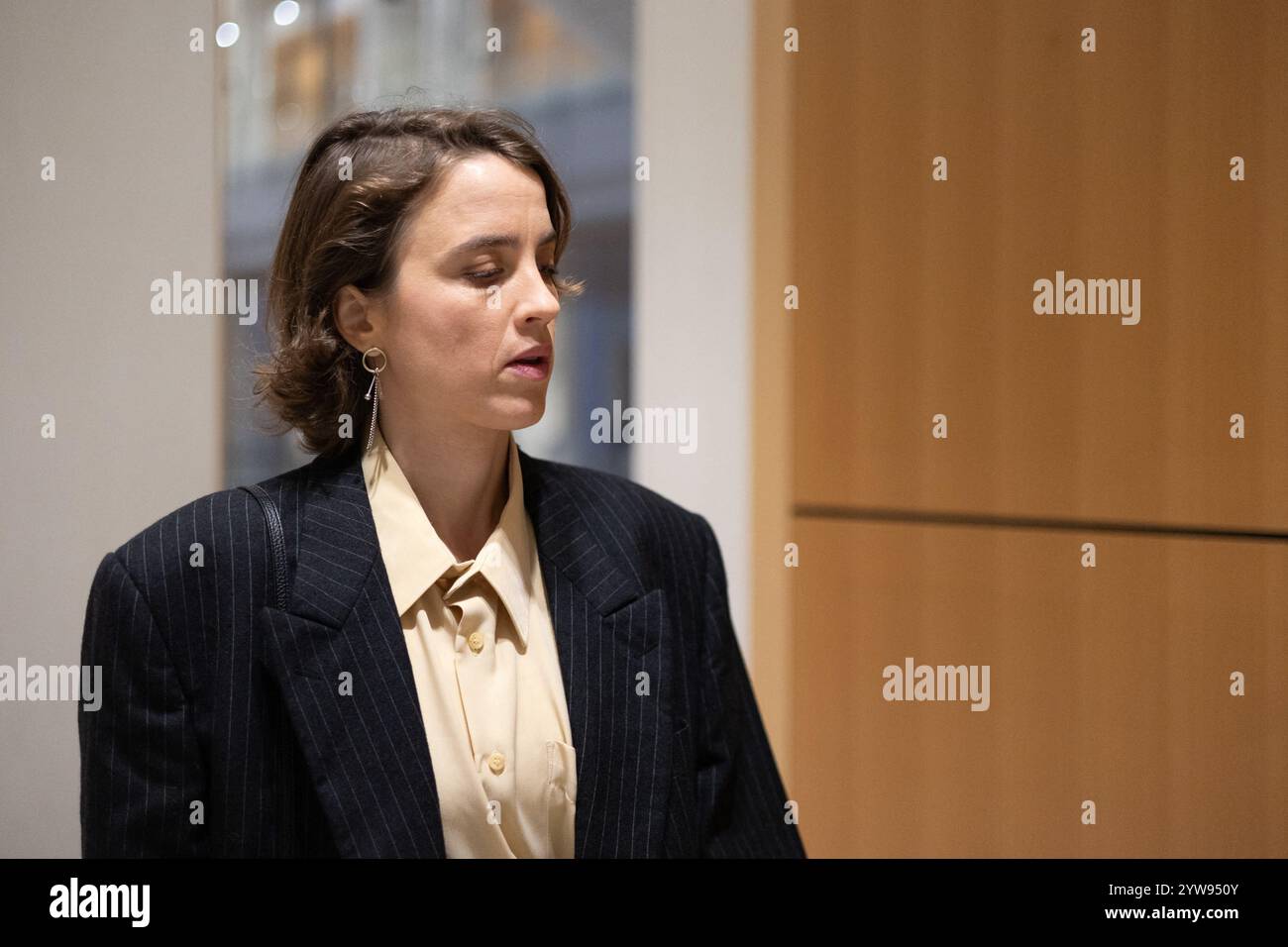 French actress Adele Haenel arrives at the Paris Courthouse in Paris on ...