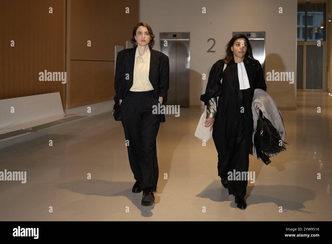 French actress Adele Haenel next to her lawyer Anouck Michelin arrives ...
