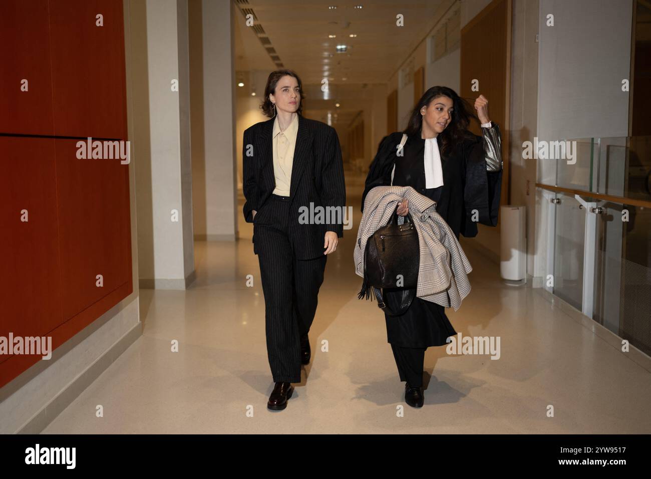 French actress Adele Haenel next to her lawyer Anouck Michelin arrives ...