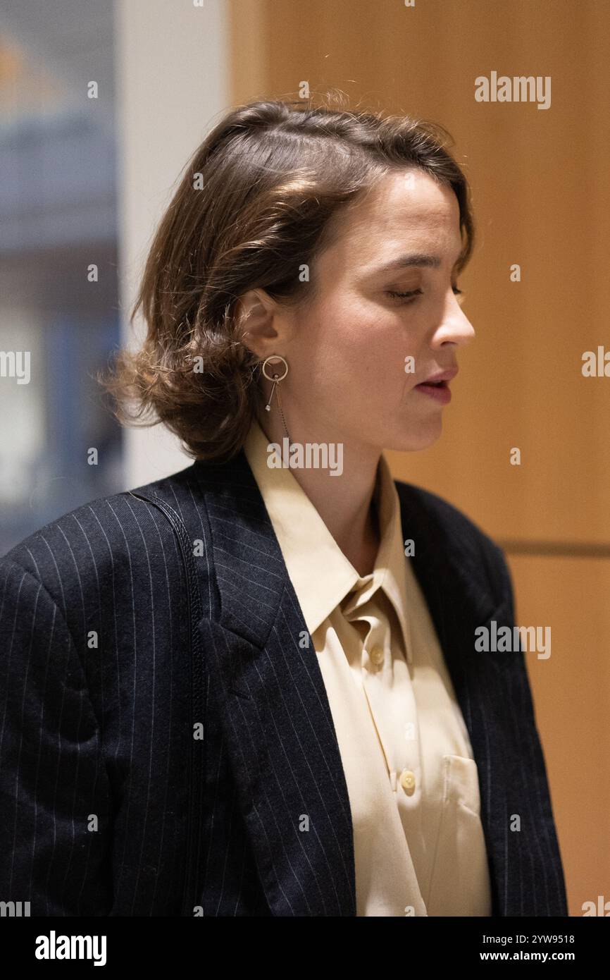 French actress Adele Haenel arrives at the Paris Courthouse in Paris on ...