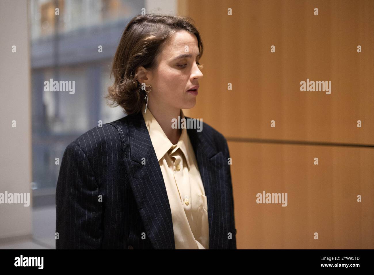 French actress Adele Haenel arrives at the Paris Courthouse in Paris on ...