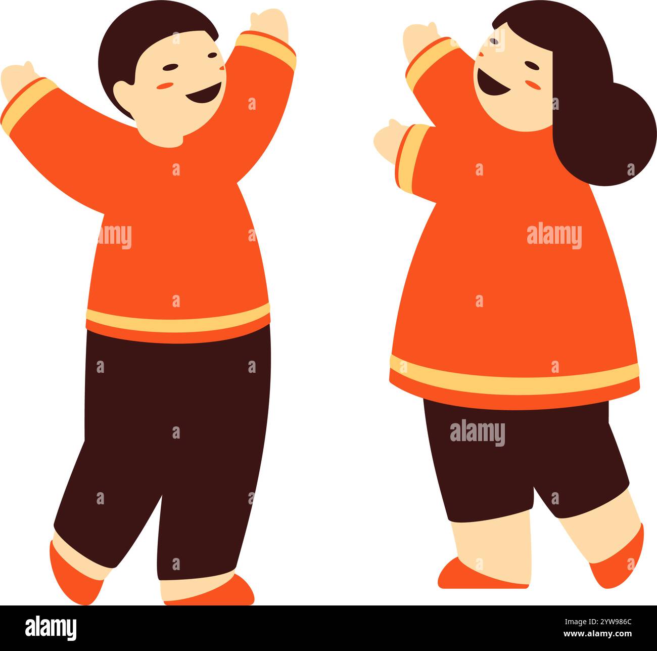Asian child raising hand Stock Vector Images - Alamy