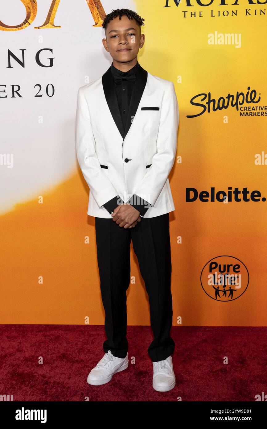 Theo Somolu attends the arrivals of the World Premiere of Disney’s