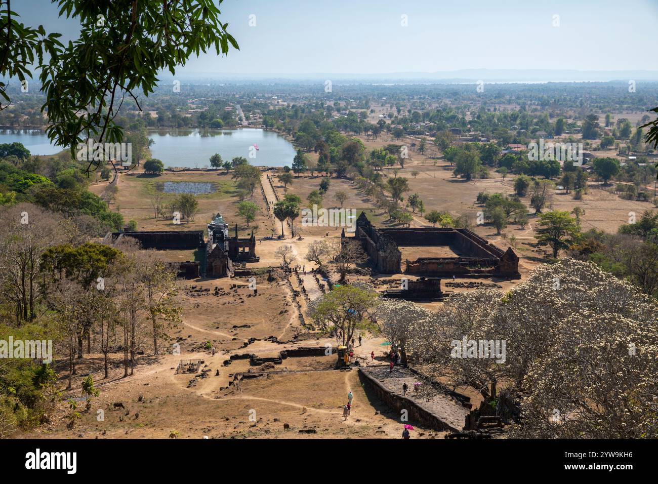 Ruins of the Khmer Hindu site of Wat Phou, Muang, near Pakse, Champasak Province, Laos; Southeast Asia Stock Photo