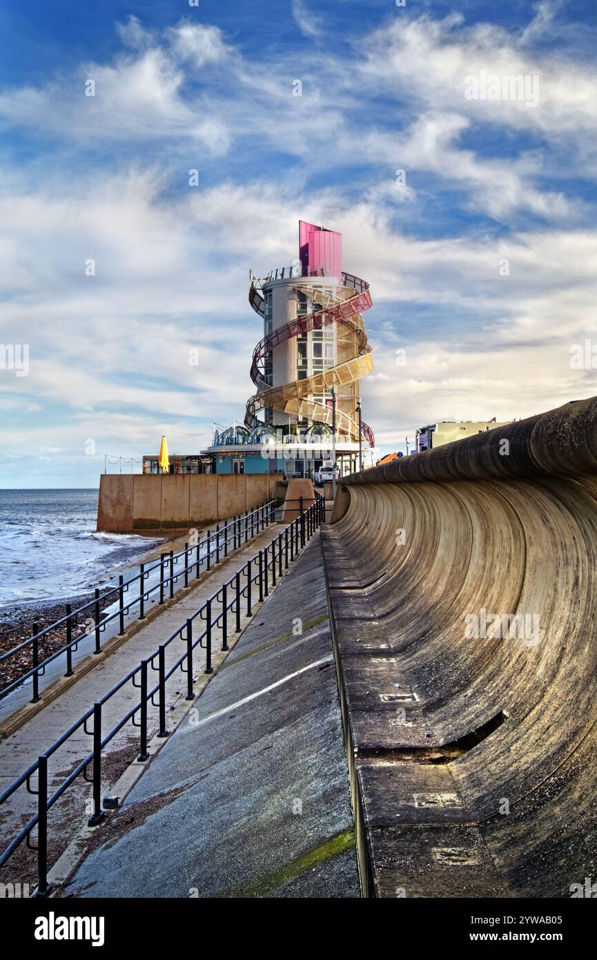 Redcar cleveland north yorkshire sea wall promenade esplanade british ...