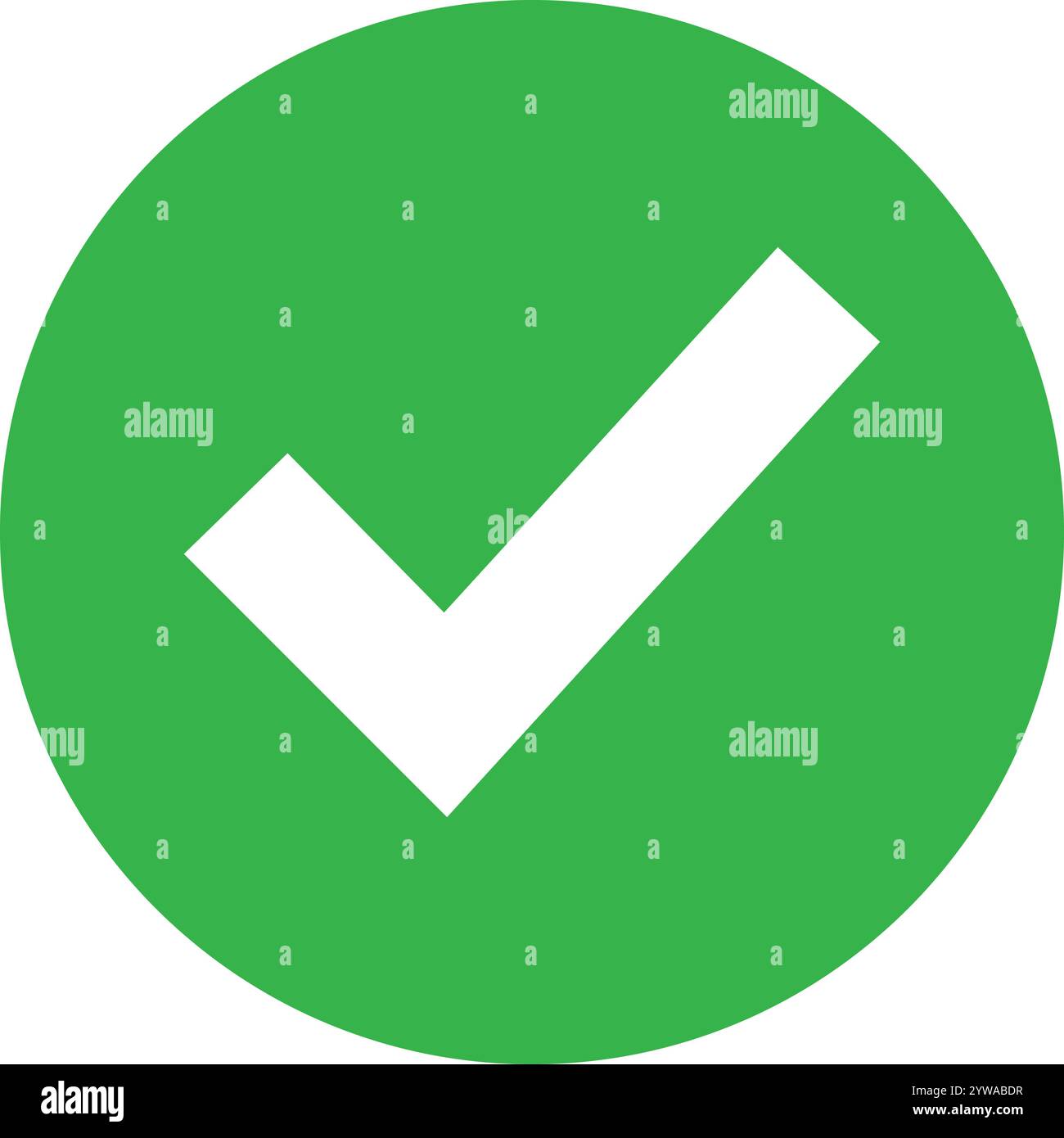 Yes sign, Green Check mark icon, Tick mark, YES button, Done icon, tick symbols, checklist signs, approval icon Stock Vector
