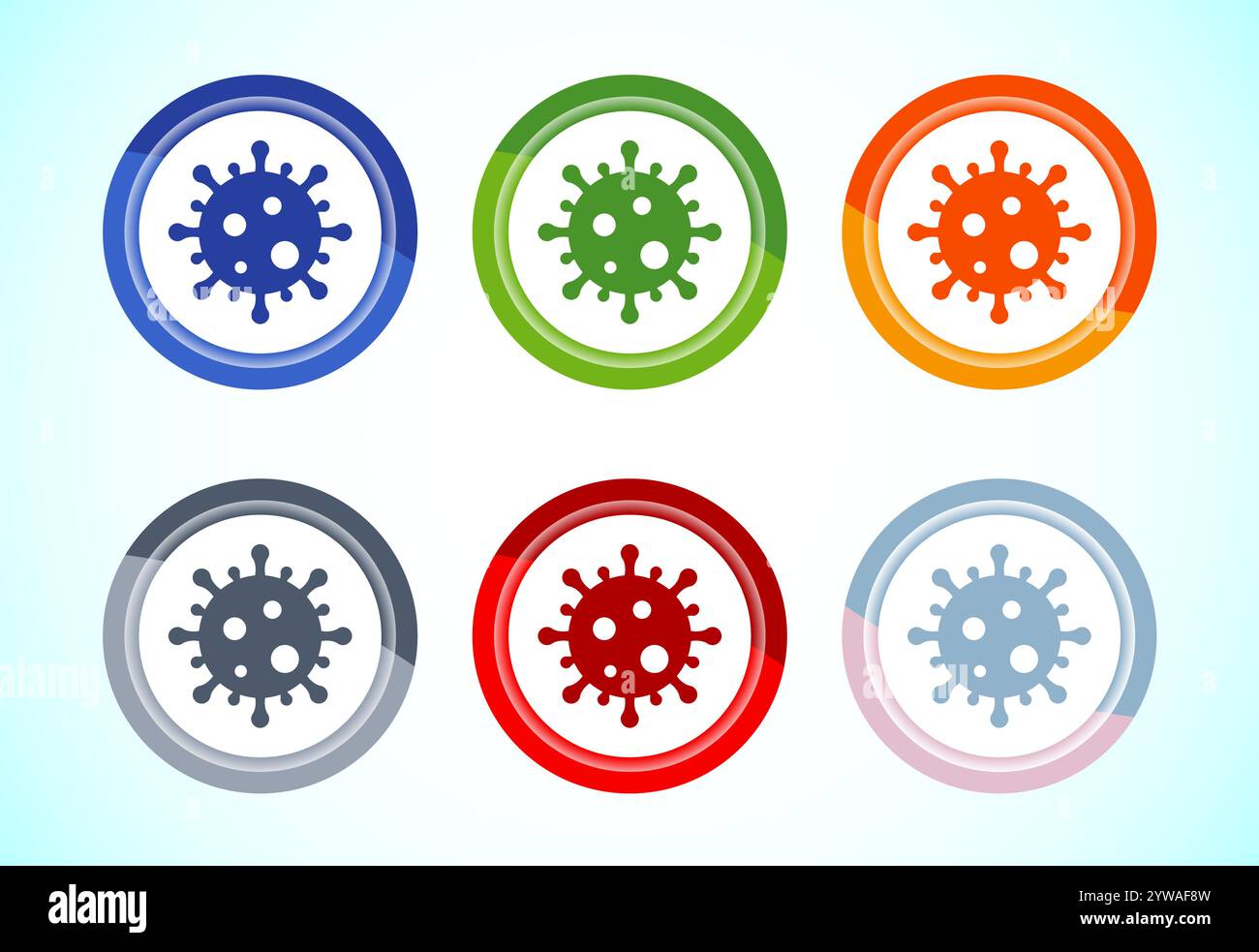 Virus, bacteria icon design illustration. Microbe bacteria sign. Button ...