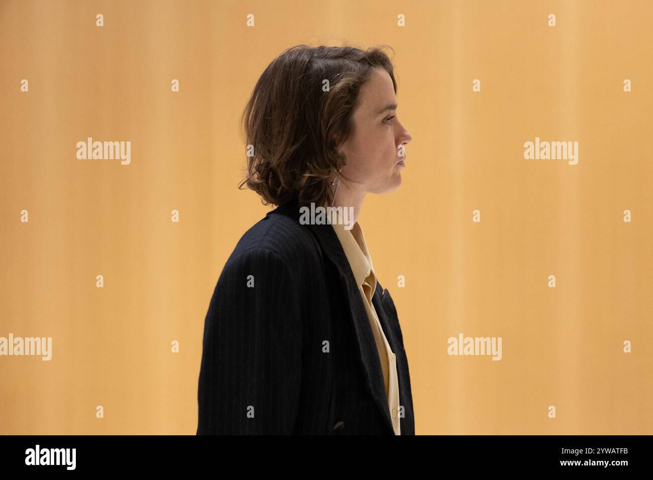Paris, France. 10th Dec, 2024. French actress Adele Haenel leaves the ...