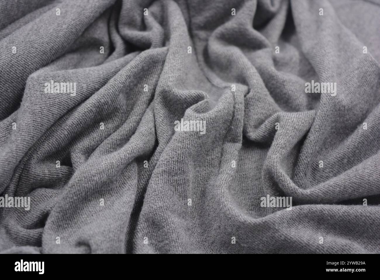 Unusual gray thin summer fabric. The synthetic, soft fabric is