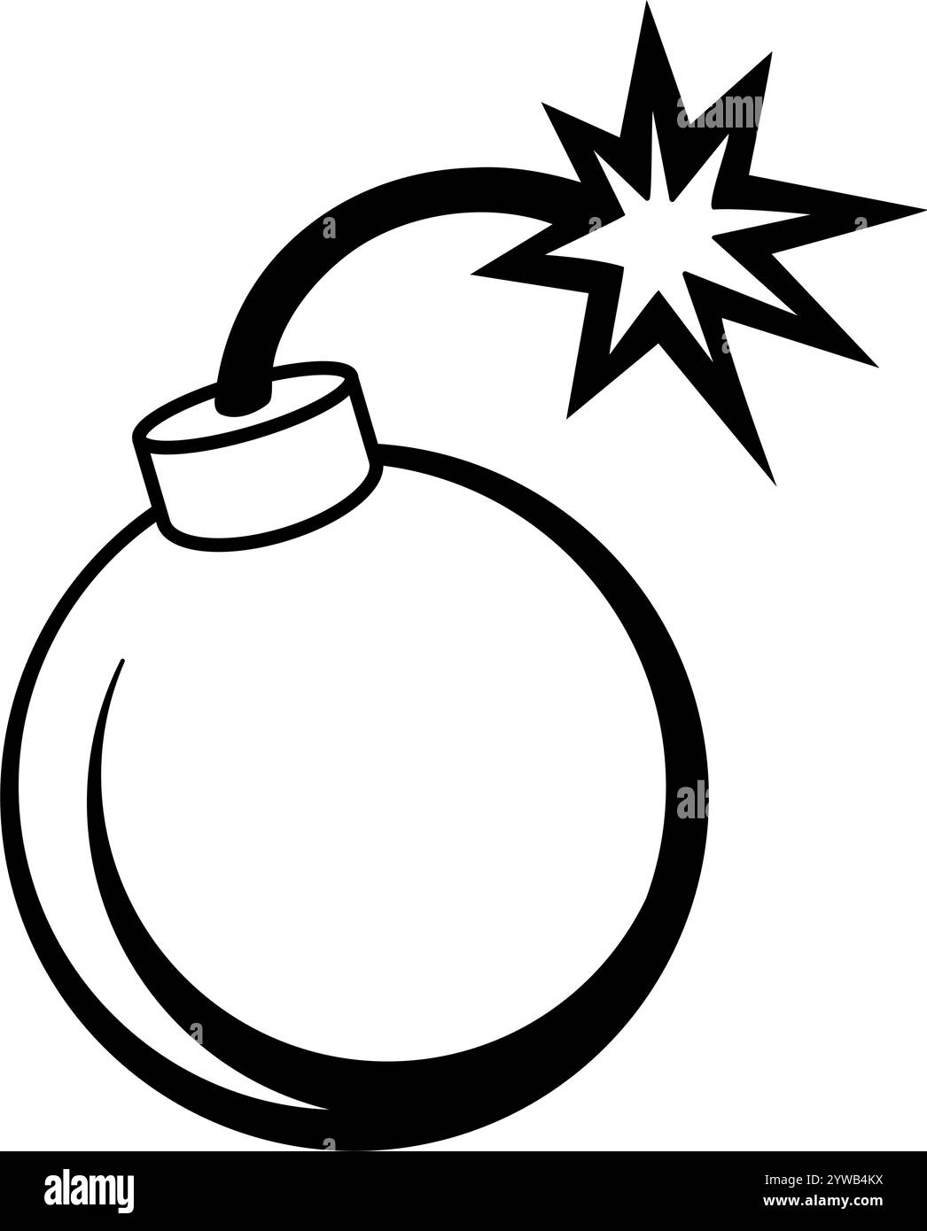 Isolated Comic Bomb Black And White Stock Photos Images Alamy