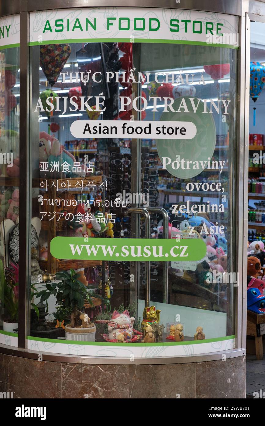 Svetozor Mall, Asian Food Store. Prague, Czechia, Czech Republic. Stock Photo