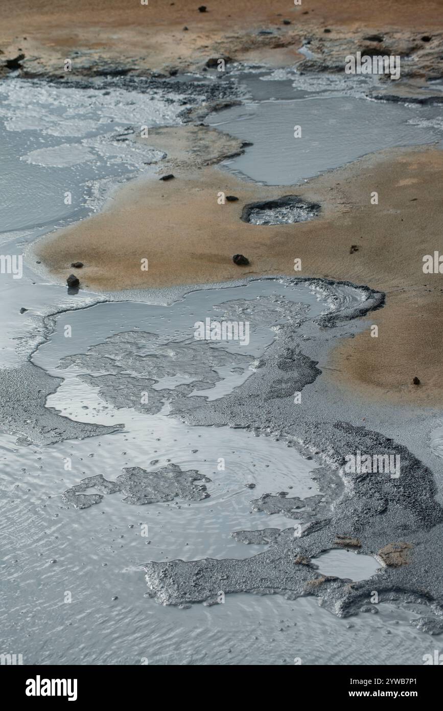 Hot water coming from undergound volcanic layers charged with Sulphur ...