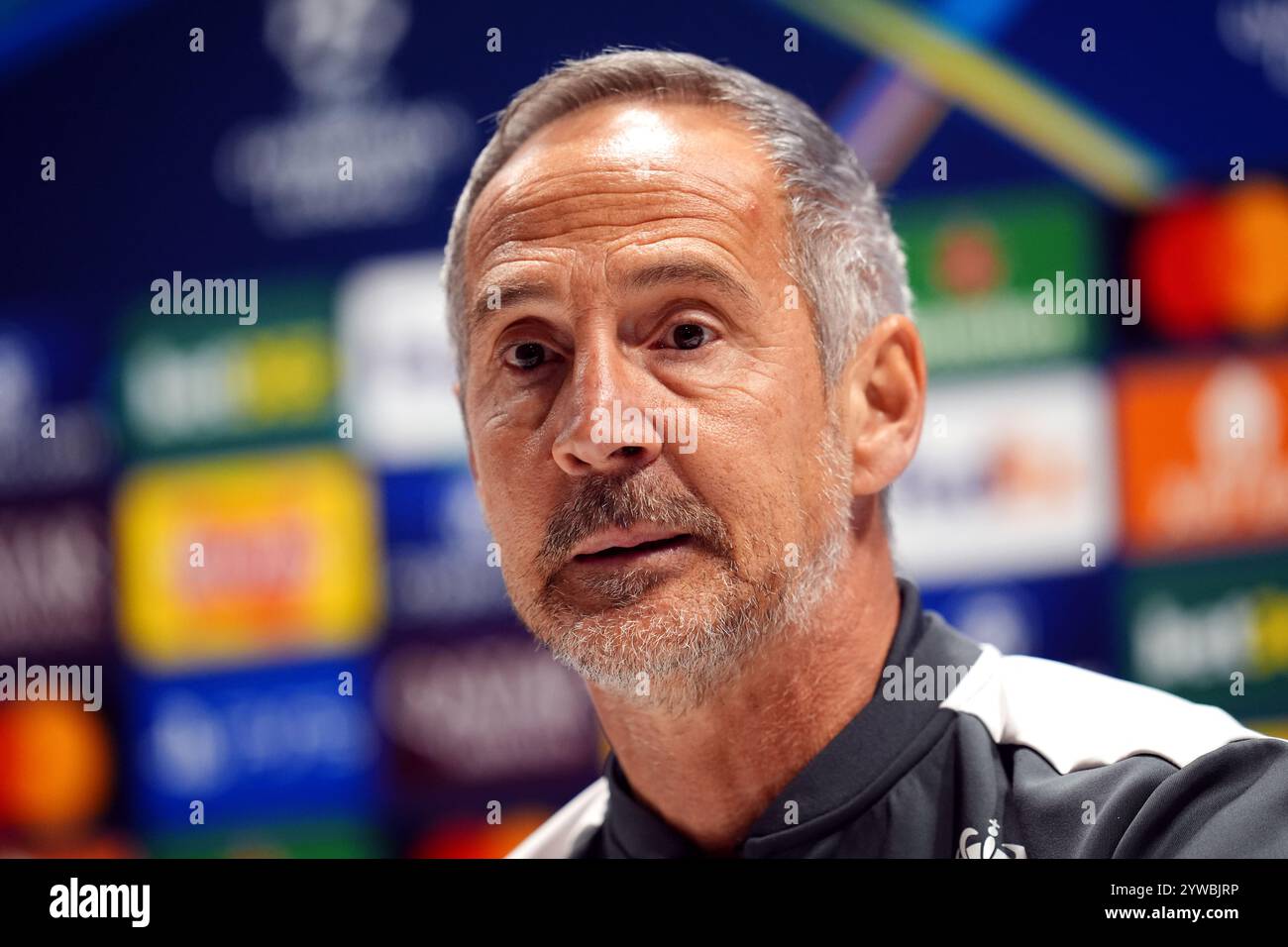 Monaco manager Adi Hutter during a press conference at the Emirates ...