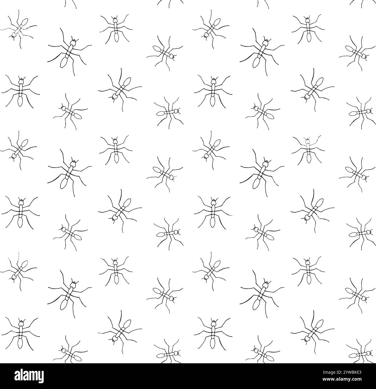 Vector seamless pattern of hand drawn doodle sketch ant isolated on ...