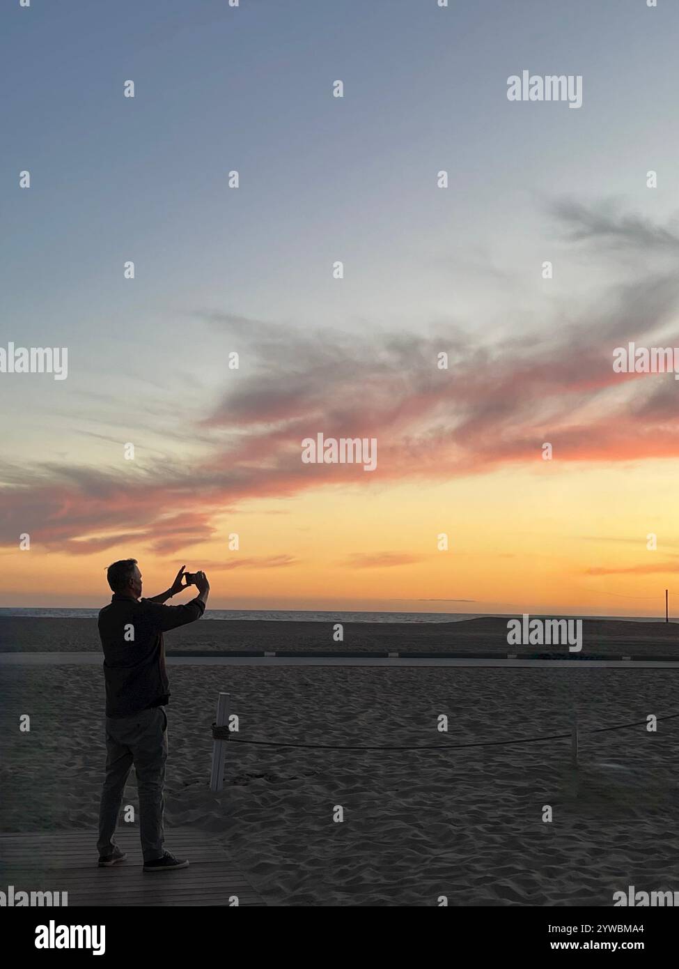 capturing sunset - Smartphone Captured Stock Image