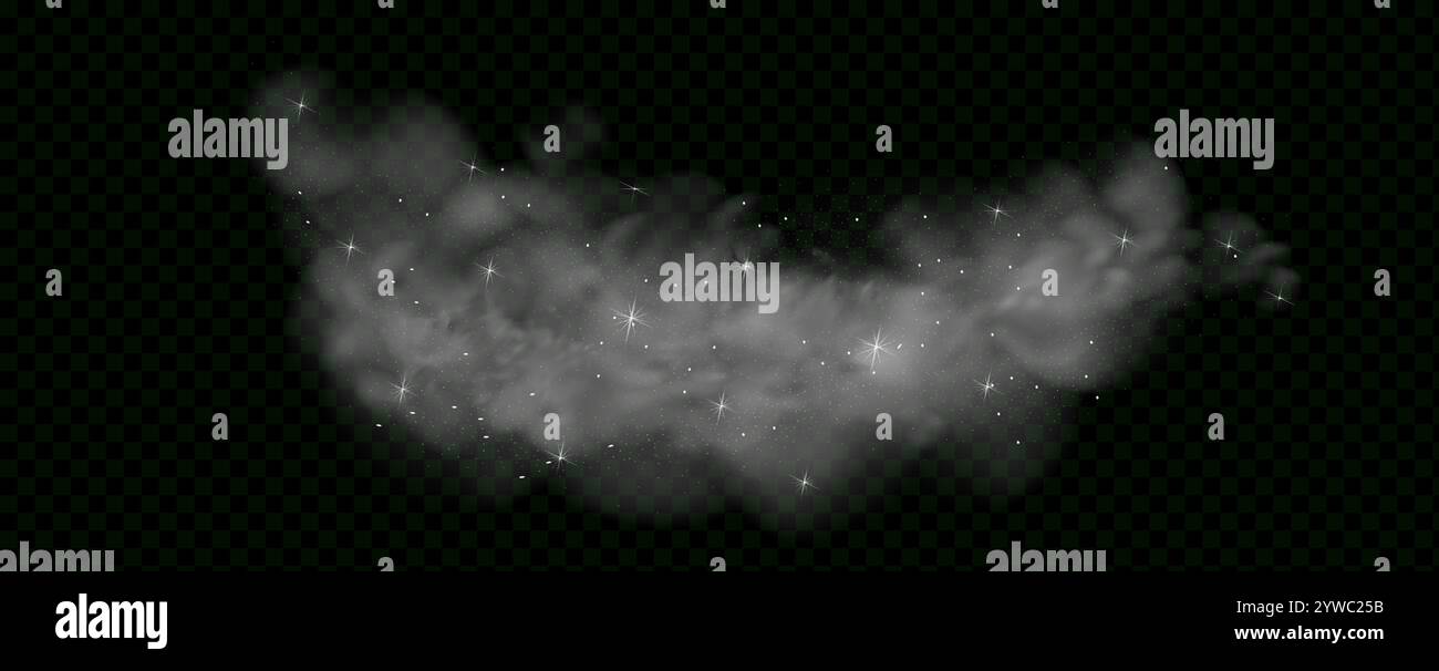 Vector illustration with vibrant, multicolored steam and vapor.Mystery ...