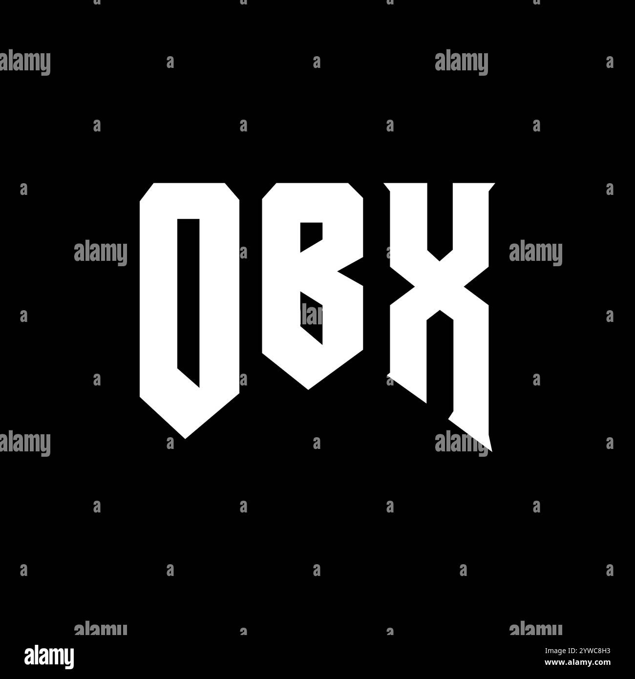 OBX letter logo design for technology company. OBX logo design black ...