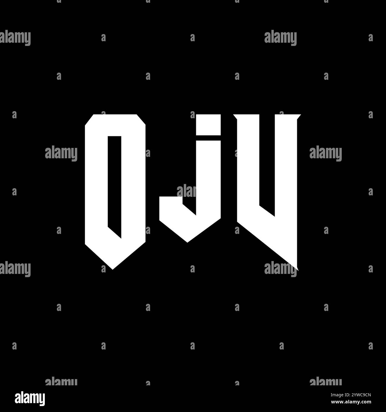 OJV letter logo design for technology company. OJV logo design black ...