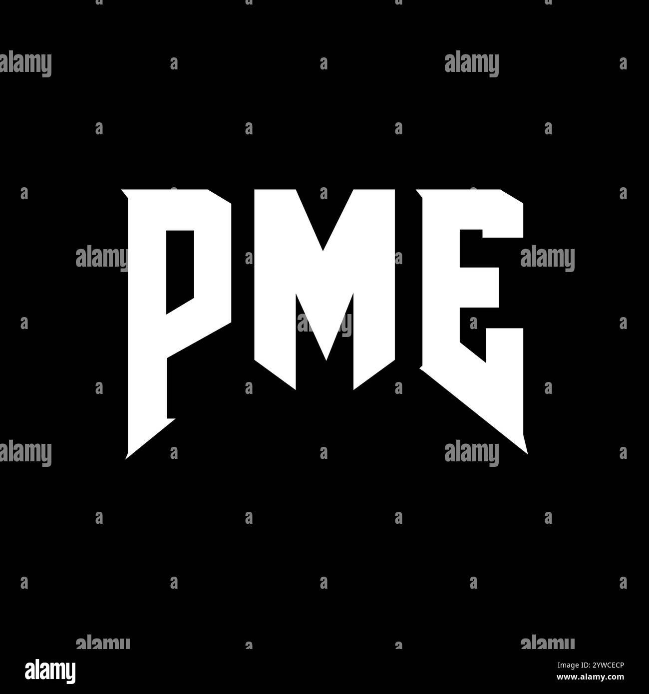 Pme minimalist logo Black and White Stock Photos & Images - Alamy