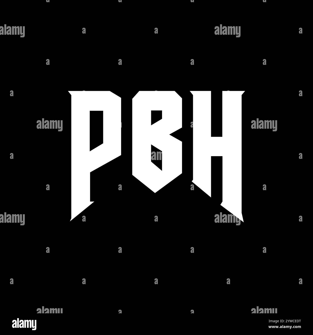 PBH letter logo design for technology company. PBH logo design black ...